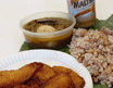 Ofada Rap in Leave, Cooked with Red Beans with Ayamase Sauce and Dodo (Fried Plantain)